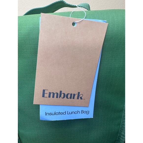 Embark Green Upright Zipper Close Lunch Bag New - Picture 10 of 12